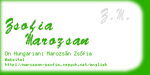 zsofia marozsan business card